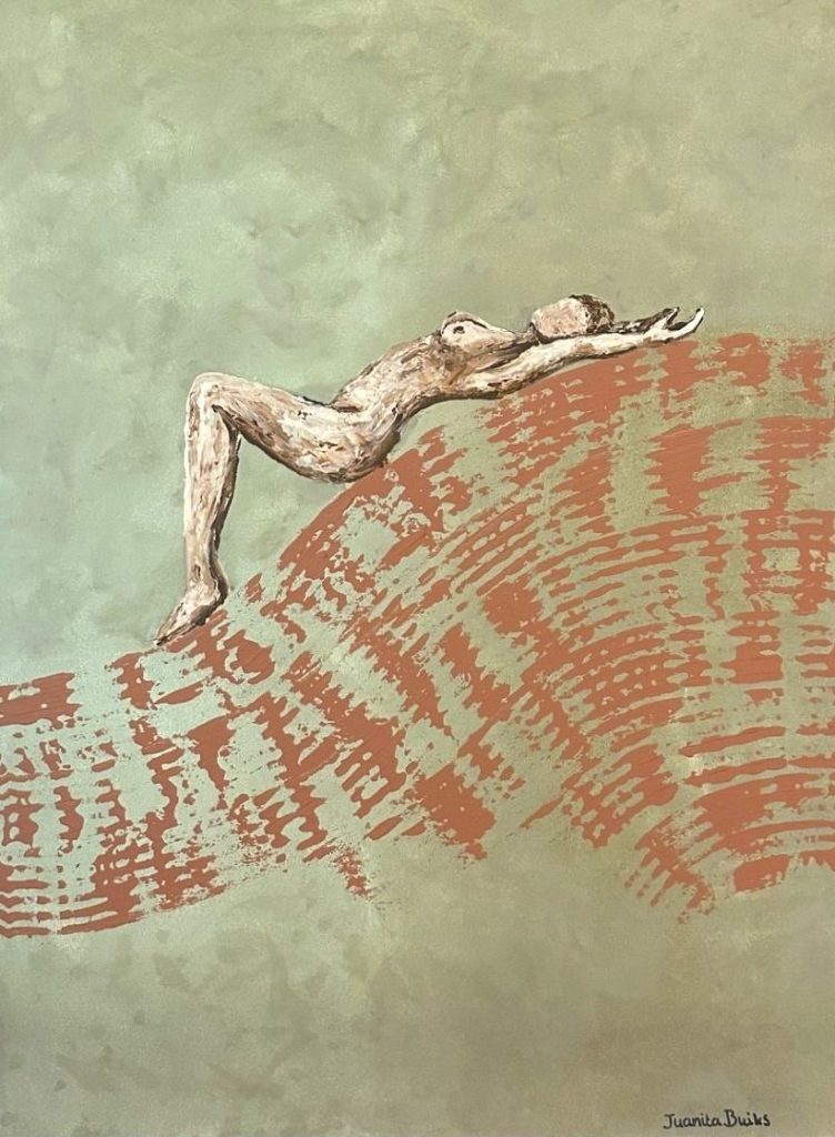 Laying Nowhere — schilderij van Juanita Buiks