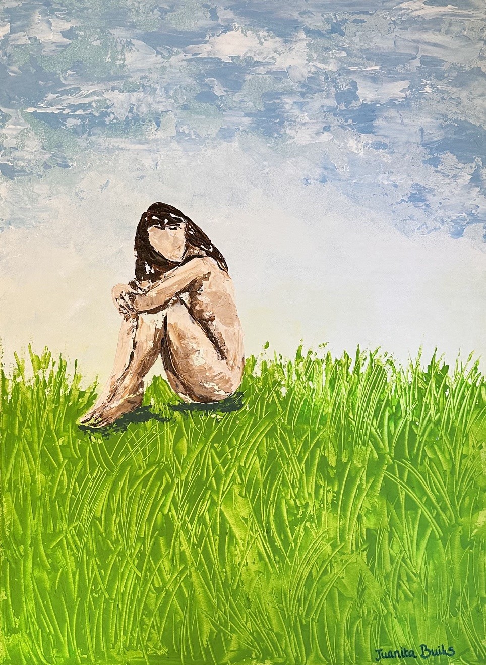 Peace in Nature — expressief schilderij van Jua's Art
